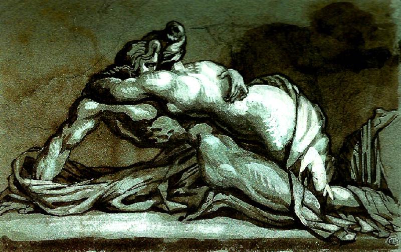 Theodore   Gericault l'etreinte